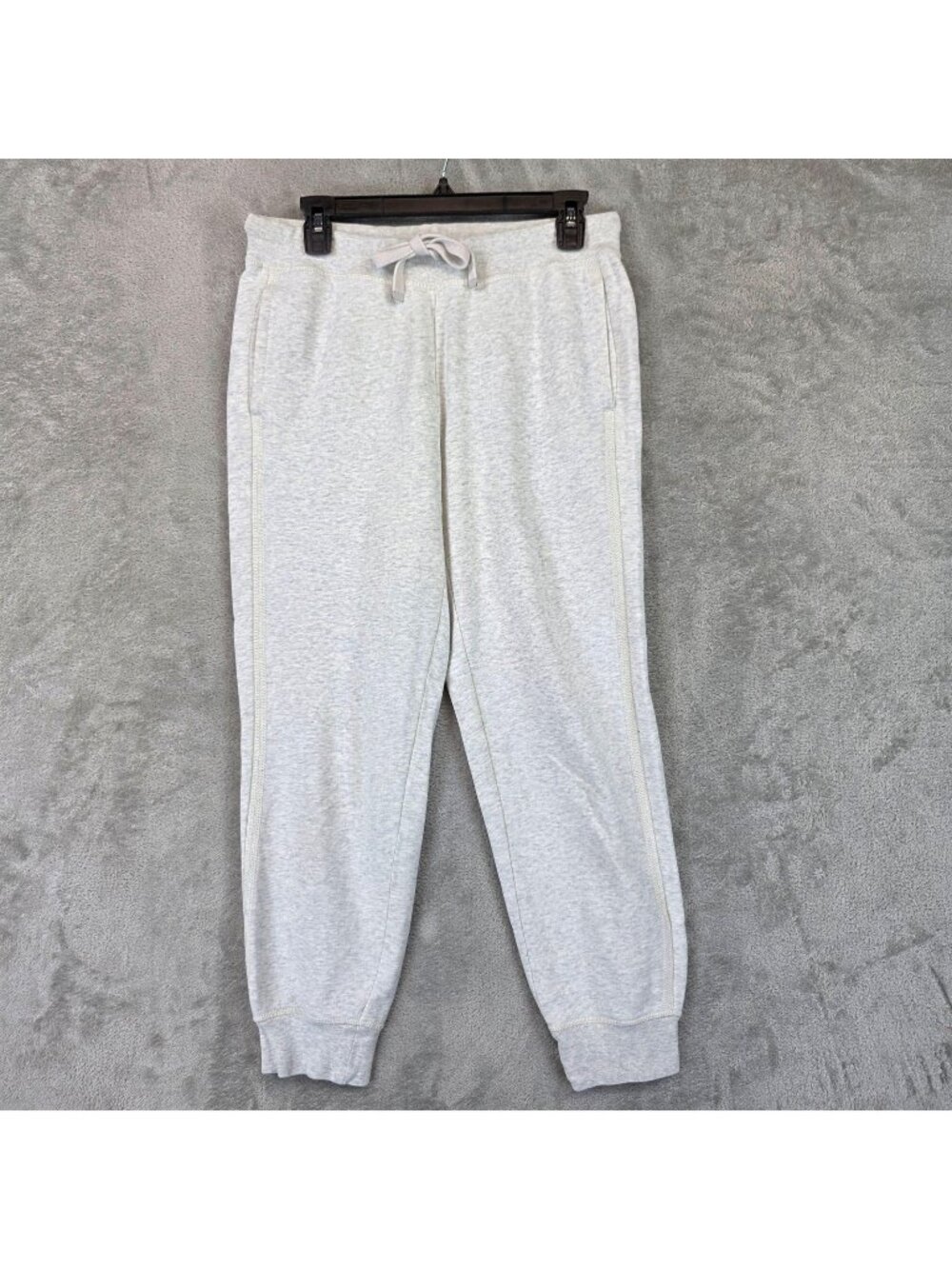Vince Pants Womens Medium Gray French Terry Joggers Drawstring Pockets Stretch